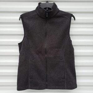 Lands' End super soft dark heathered gray knit vest